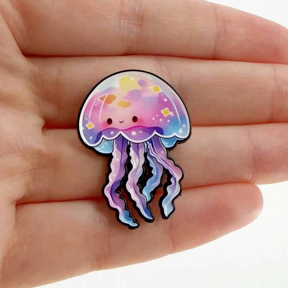 Cute Kawaii Jellyfish Soft Enamel Pin Ocean Sea Life Lapel Pin Pastel Gift